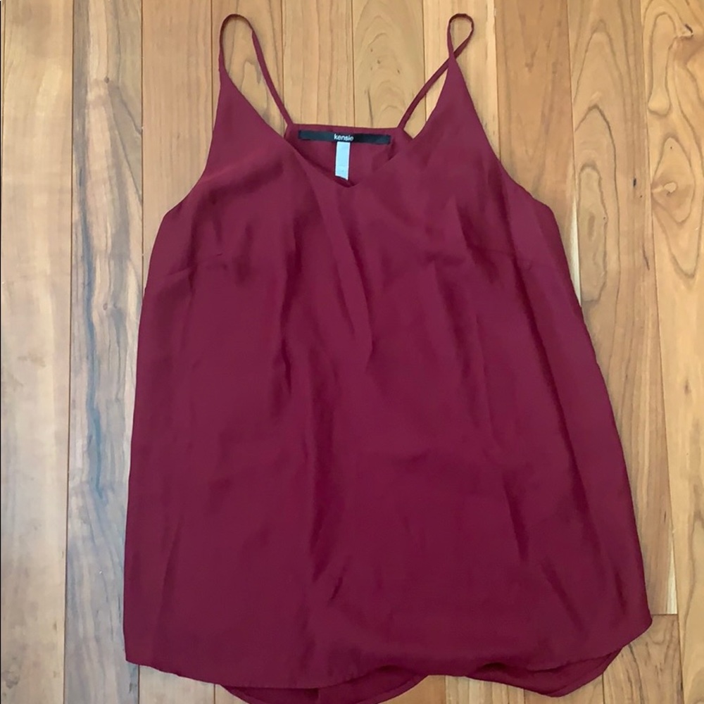 Merlot colored racer back tank top
